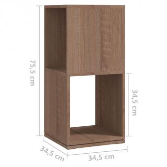 Swivel shelf Sonoma oak 34.5x34.5x75.5 cm Wood-based material