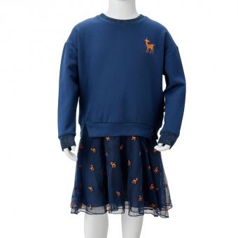 Kinderkleid mit Langen Ärmeln Marineblau 116