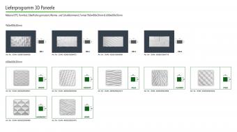 Marbet 3D Wandpaneel PD-3 Sparpaket (12 Platten)