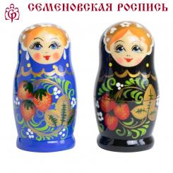 Matryoshka Rossiyanochka Khokhloma M5, 11 cm