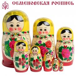 Matryoshka Semenovskaya M8, 19 cm