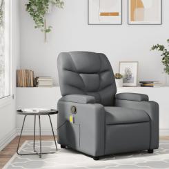 Massage chair gray imitation leather