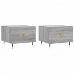 Couchtische 2 Stk. Grau Sonoma 50x50x40 cm Holzwerkstoff