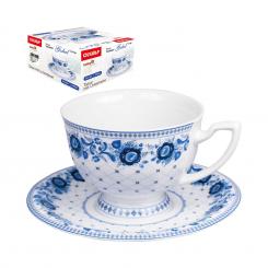 Imperial tea set - Gzhel cup & saucer, 370 ml