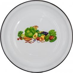 Lysvenskiye enameled vegetable enameled round plate ∅50 cm, 7 L