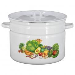 Lysvenskiye enameled cooking pot with lid vegetable enameled Ø 24 cm, 12 L