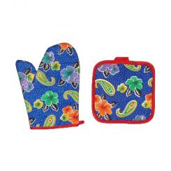 Kitchen set 2-pcs. (glove + potholder) ,100% polyester