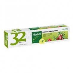 MODUM Зубная паста "32 HERBAL Pearl", с клюквой и витаминами, 100 г