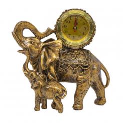 Resin elephant clock, 25 cm