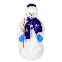 Decorative snowman with scarf, with candy compartment, 40 cm