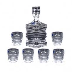 Whisky set carafe, 1 L + 6 whisky glasses, 250 ml