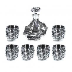 Whisky set carafe, 800 ml + 6 whisky glasses, 300 ml