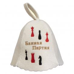 Filzkappe "Bannaya Partiya" für Sauna, H 26 cm