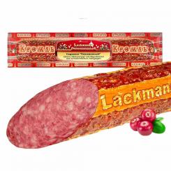 Lackmann Сервелат Клюквенный (свиной), горячего копчения, 275 г