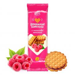 Dymka Waffeln mit Himbeerfüllung "Domaschnije Wafelki", 155g