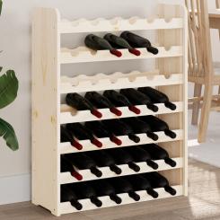 Wine rack 67.5x25x87 cm solid pine wood