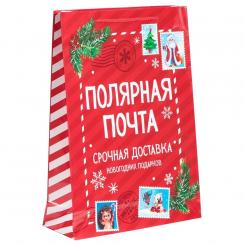 Polar Post vertical gift packaging, laminated, 28 × 38 × 9 cm