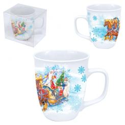 Tasse "Neues Jahr" - Charmantes Pferde-Trio, 400 ml