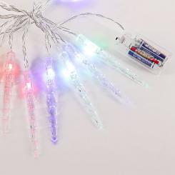 LED fairy lights icicle with multicolor 16 LED's, 2 m