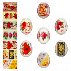 Easter eggs thermofoil set "Flowers", for 7 eggs