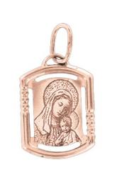 Icon pendant in 585 red gold with engraving