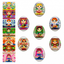 Easter eggs thermofoil set "Matryoshka", for 7 eggs