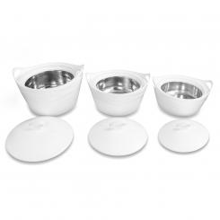 BEM stainless steel thermo bowl with lid practical in 3 sizes