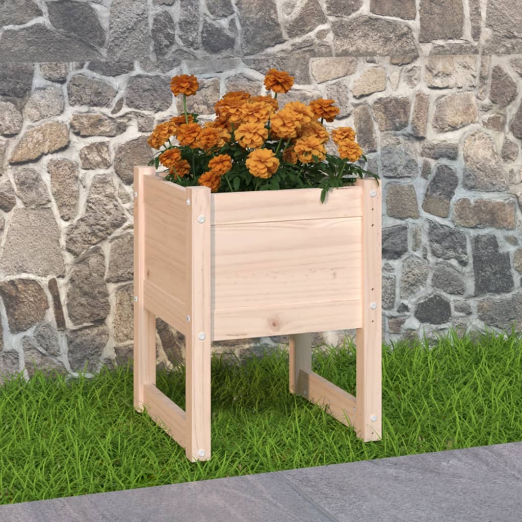 Planter 40x40x52.5 cm solid pine wood 1 | Brown | 40 x 40 x 52.5 cm ...