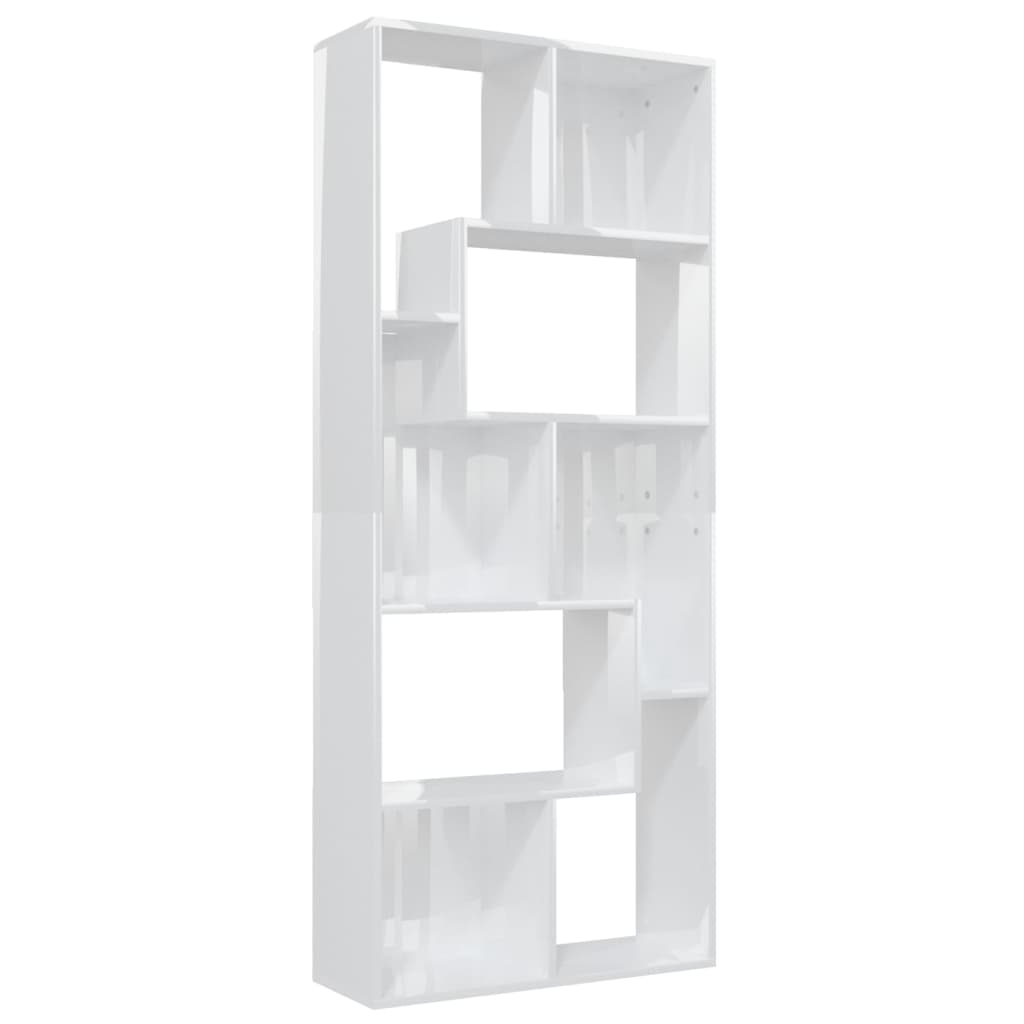 White high gloss deals bookshelf