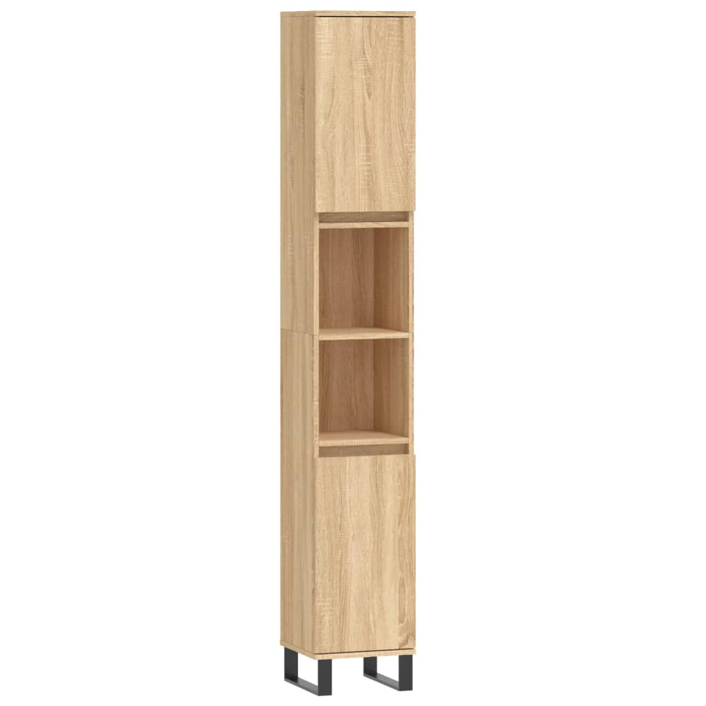 Badschrank Sonoma Eiche X X Cm Holzwerkstoff Online Kaufen