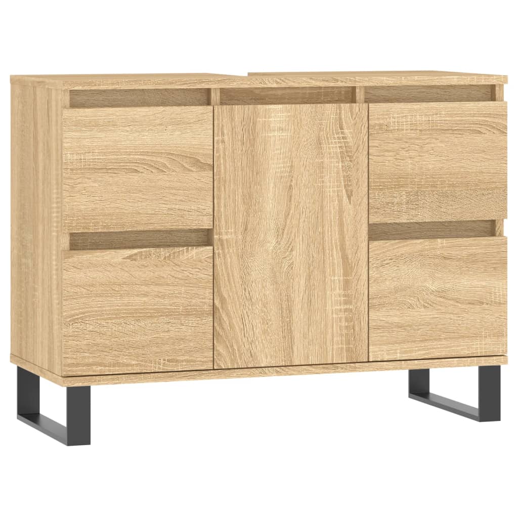 Badschrank Sonoma Eiche X X Cm Holzwerkstoff Online Kaufen