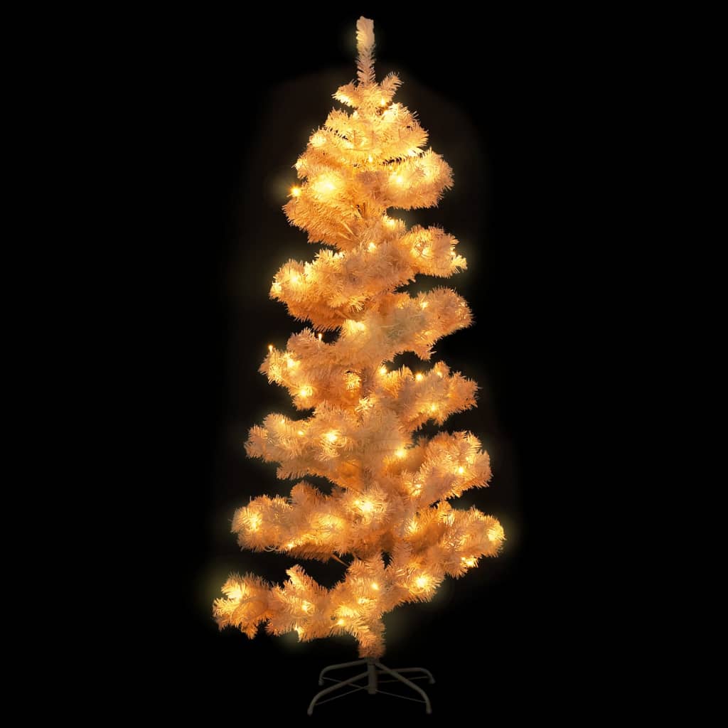 COSTWAY LED Spiral Weihnachtsbaum, 210cm beleuchteter Tannenbaum