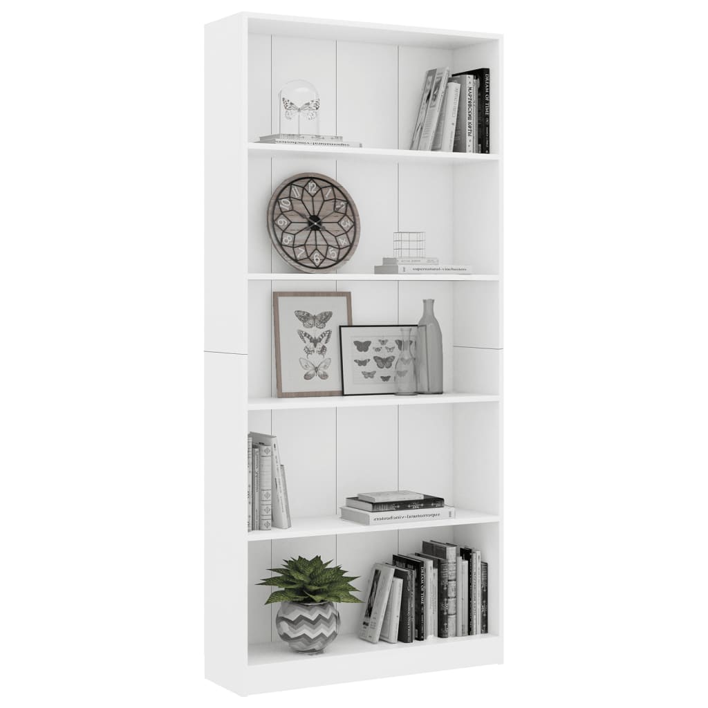 vidaXL 280035 bookcase with 1 drawer white 60x30x170 cm mdf - VX280035 -  Epto