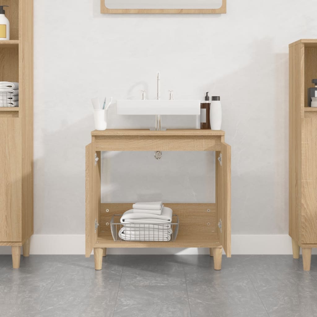 Waschbeckenunterschrank Sonoma-Eiche 58x33x60 kaufen cm online Holzwerkstoff