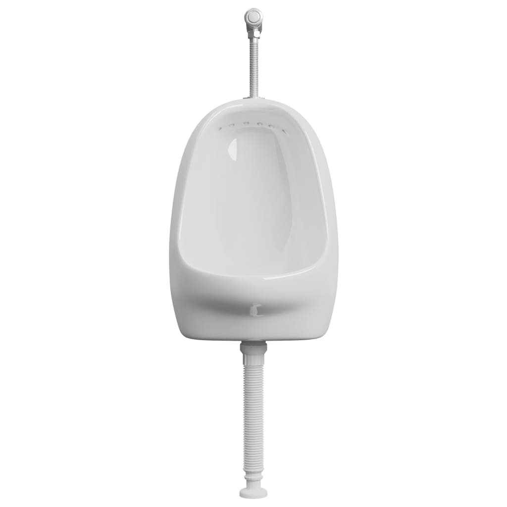 Wall Hung Urinal with Flush Valve Ceramic White