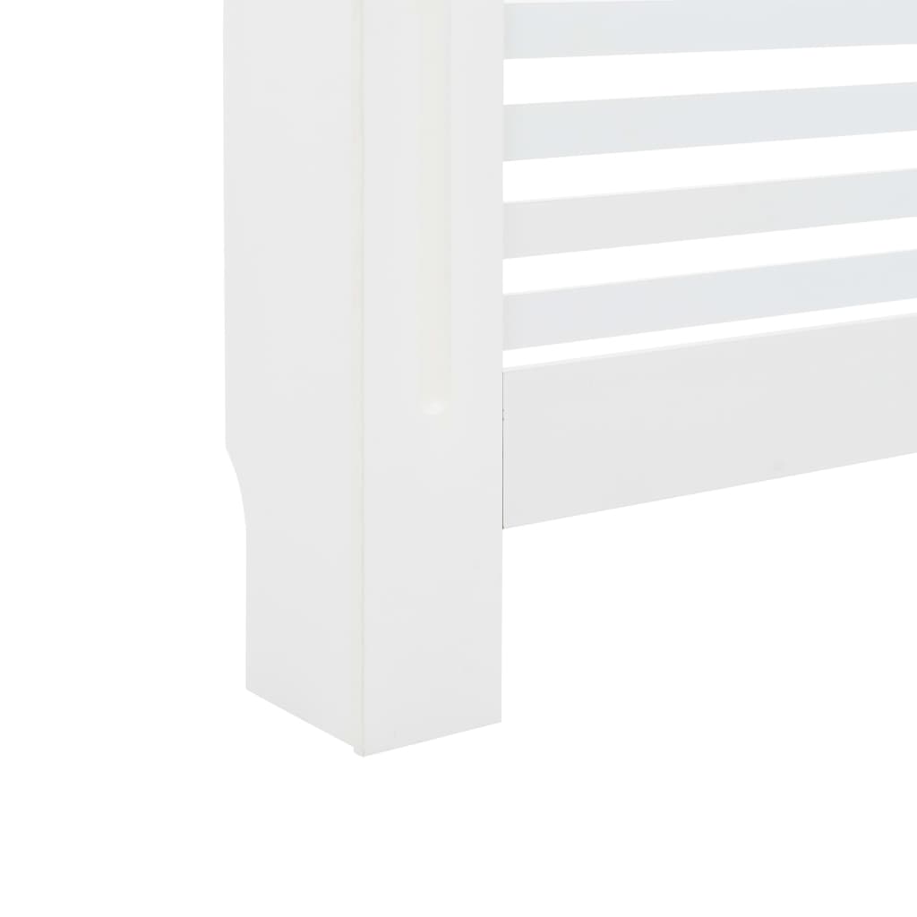 Heizkörperabdeckung Weiß 112×19×81,5 cm MDF 1, Weiß